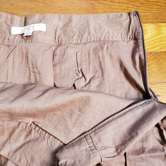 Ann Taylor Loft a-line pleated 100% cotton skirt size 2‎ - Picture 7 of 8